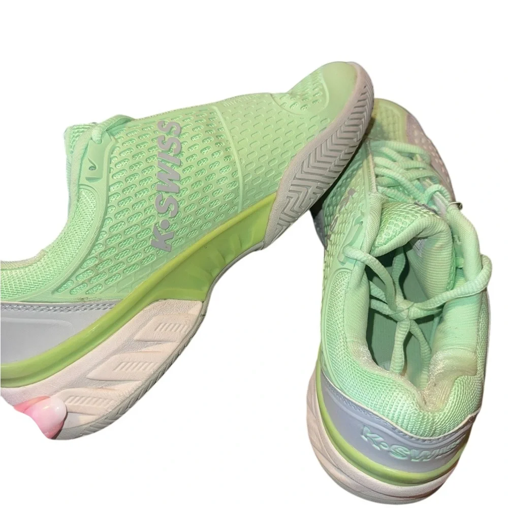 K-Swiss Women’s Court Shoes Green Grey Non Marking Indoor SZ 9 - Picture 13 of 16
